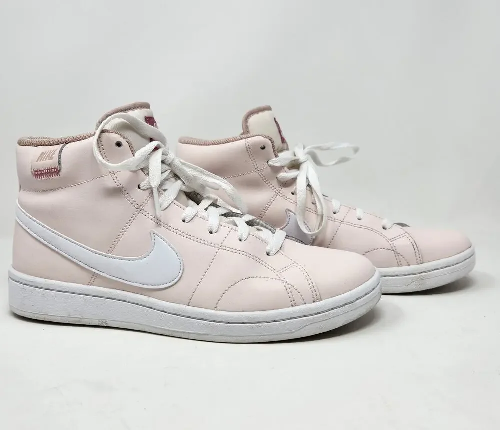 Nike Womens Size 10 Court Royale 2 Mid Soft Pink White Sneakers FD0286 600
